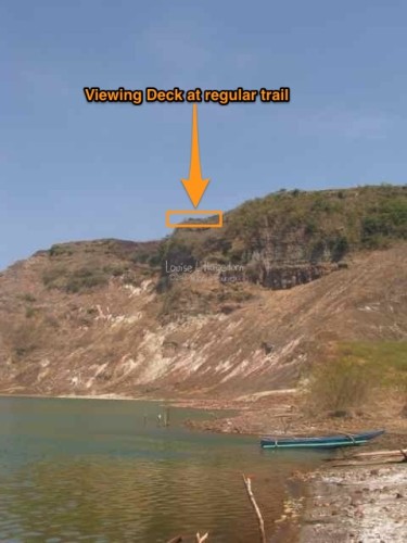 The usual trail taken by tourists doesn't have any way to access Crater Lake.