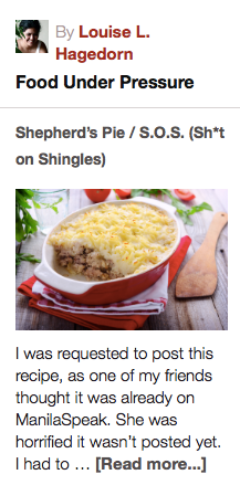 Shepherd’s Pie Recipe up at ManilaSpeak.com